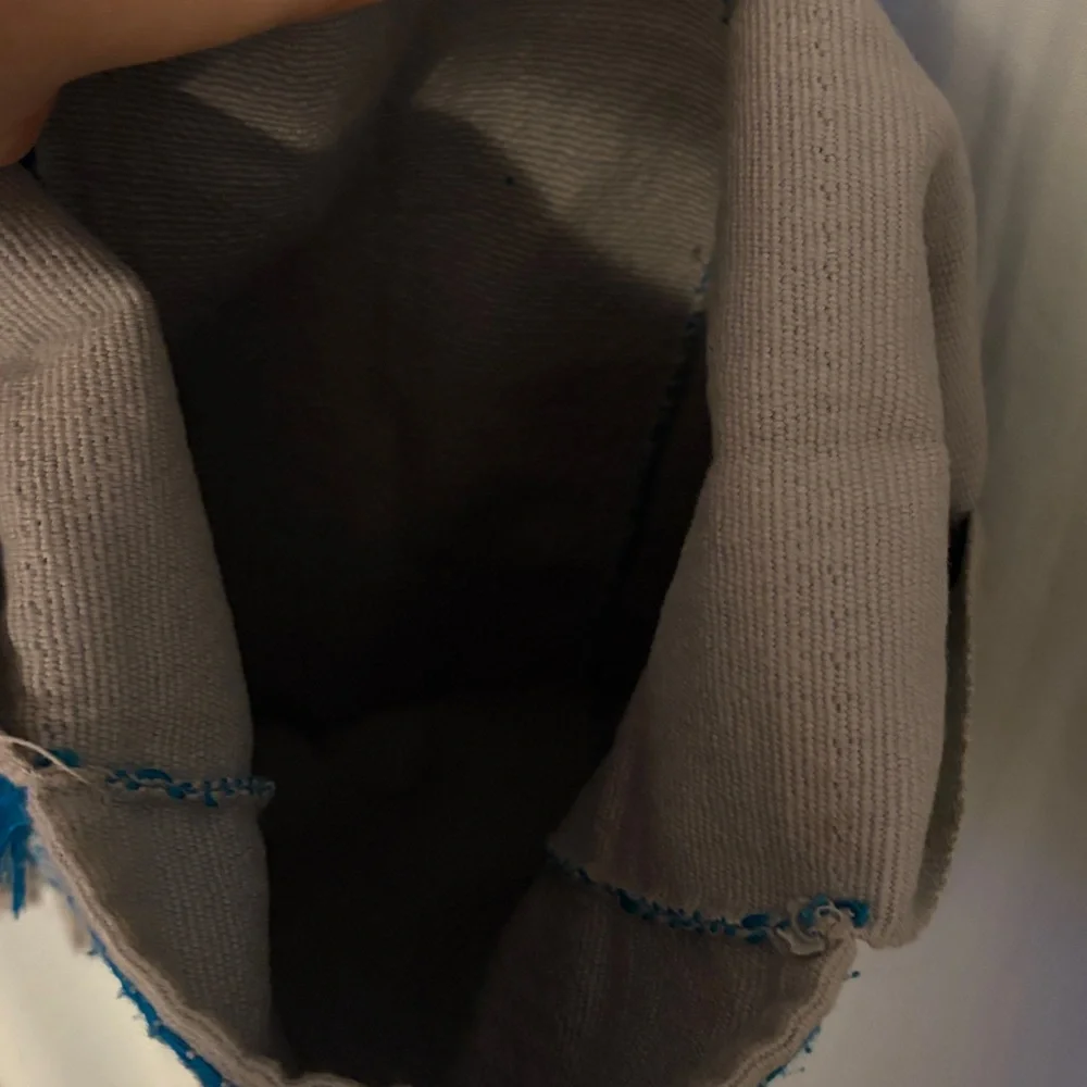 3 for $25! Blue‎ and Beige Patterned Women's canvas  Bag - Picture 5 of 5